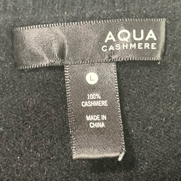 Aqua Cashmere Women’s Black Cold Shoulder Sweater – Size L - Picture 4 of 10